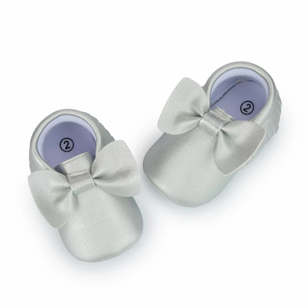 New Arrivals Wholesale Bowknot Dress Comfortable Infant Girl Baby Shoes