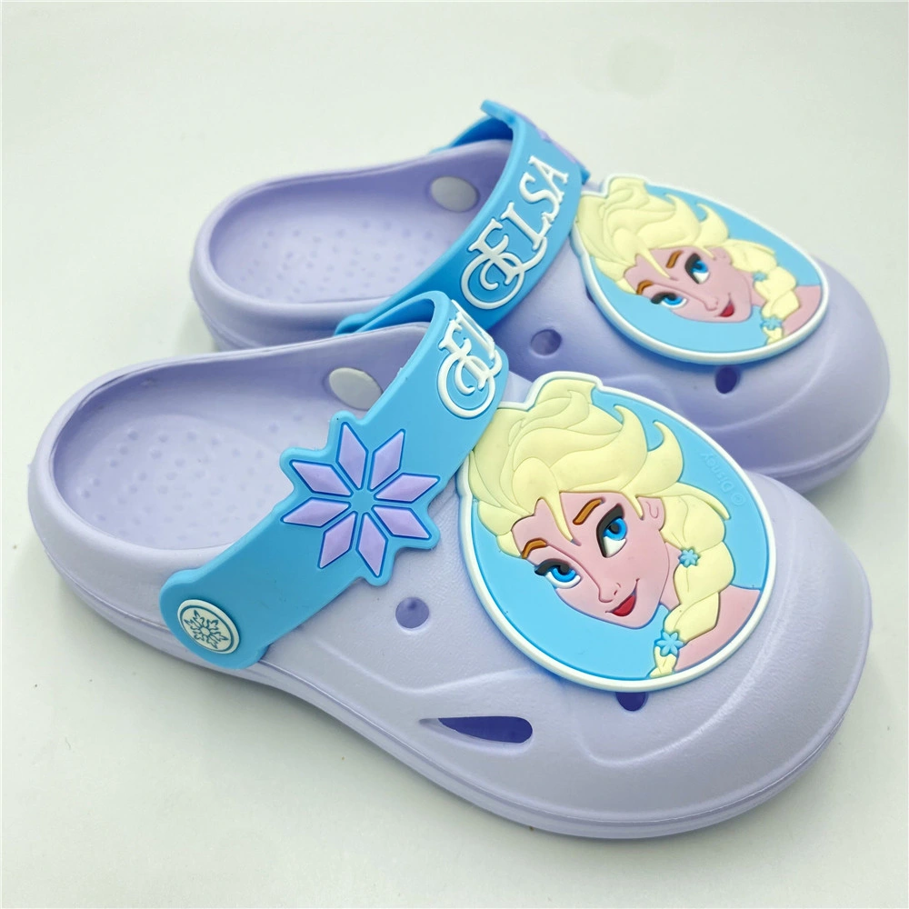 Summer Kids Girl Sandals Cute Cartoon Princess Home Soft Soled Non-Slip Casual Sandals Kids Flat Heels Beach Sandal Slippers