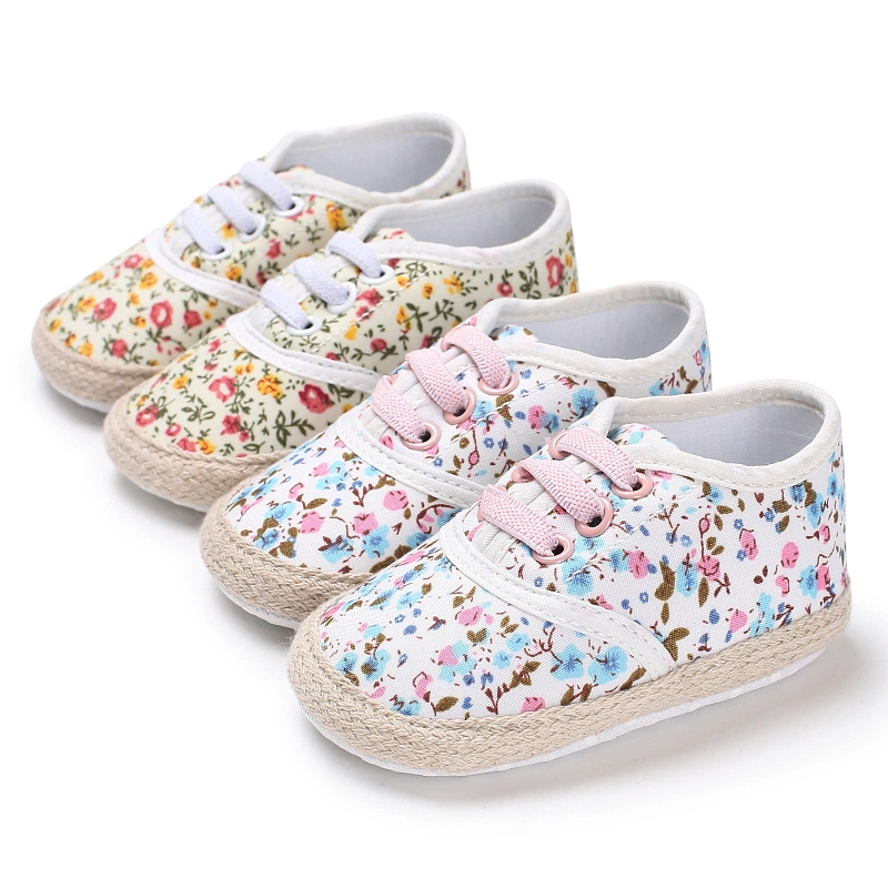Newborn Infant Casual Walking Shoes Cartoon Canvas Toddler Soft Sports Shoes