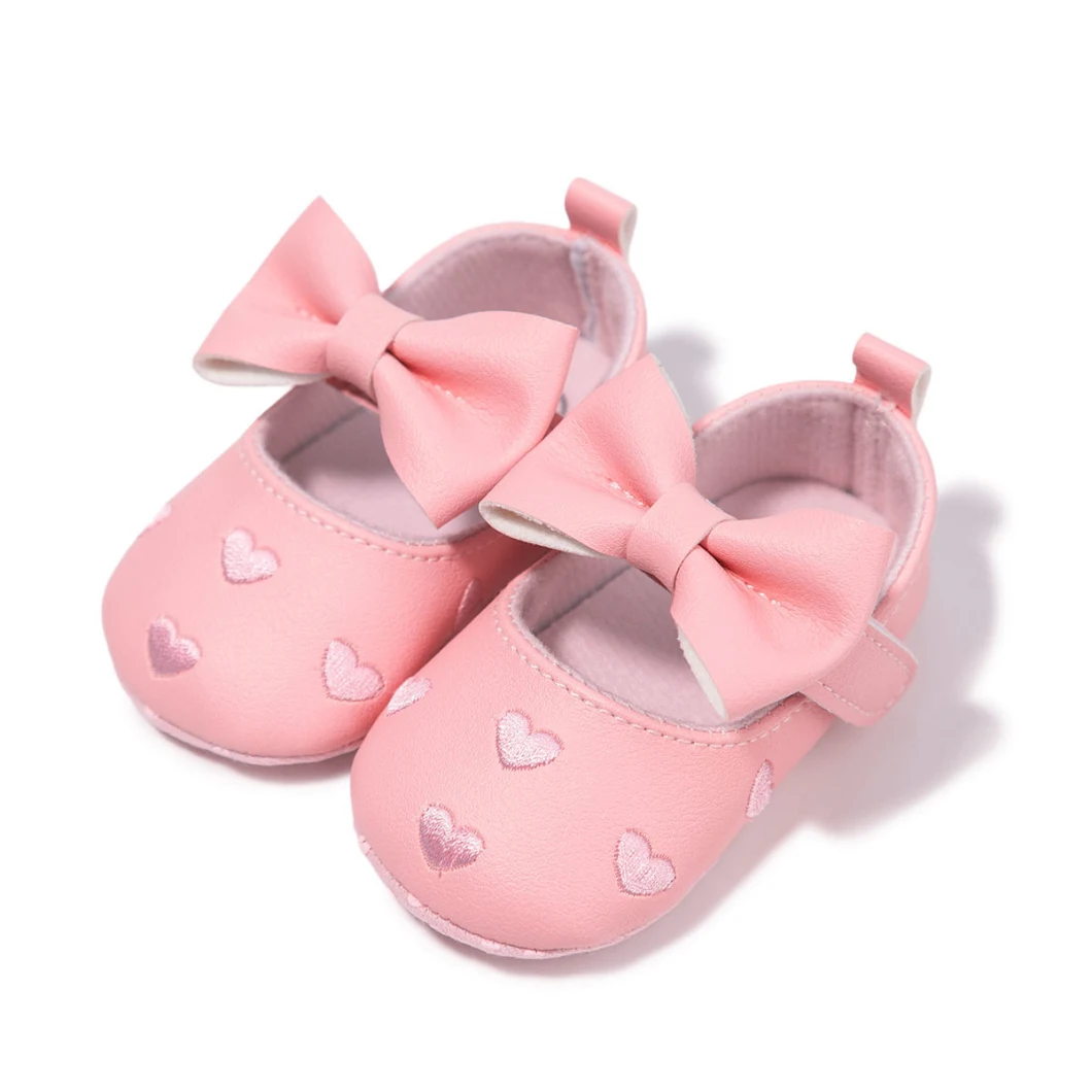New Fashion Indoor Comfortable Bow Princess Shoes Anti-Slip Infant Dress Shoes