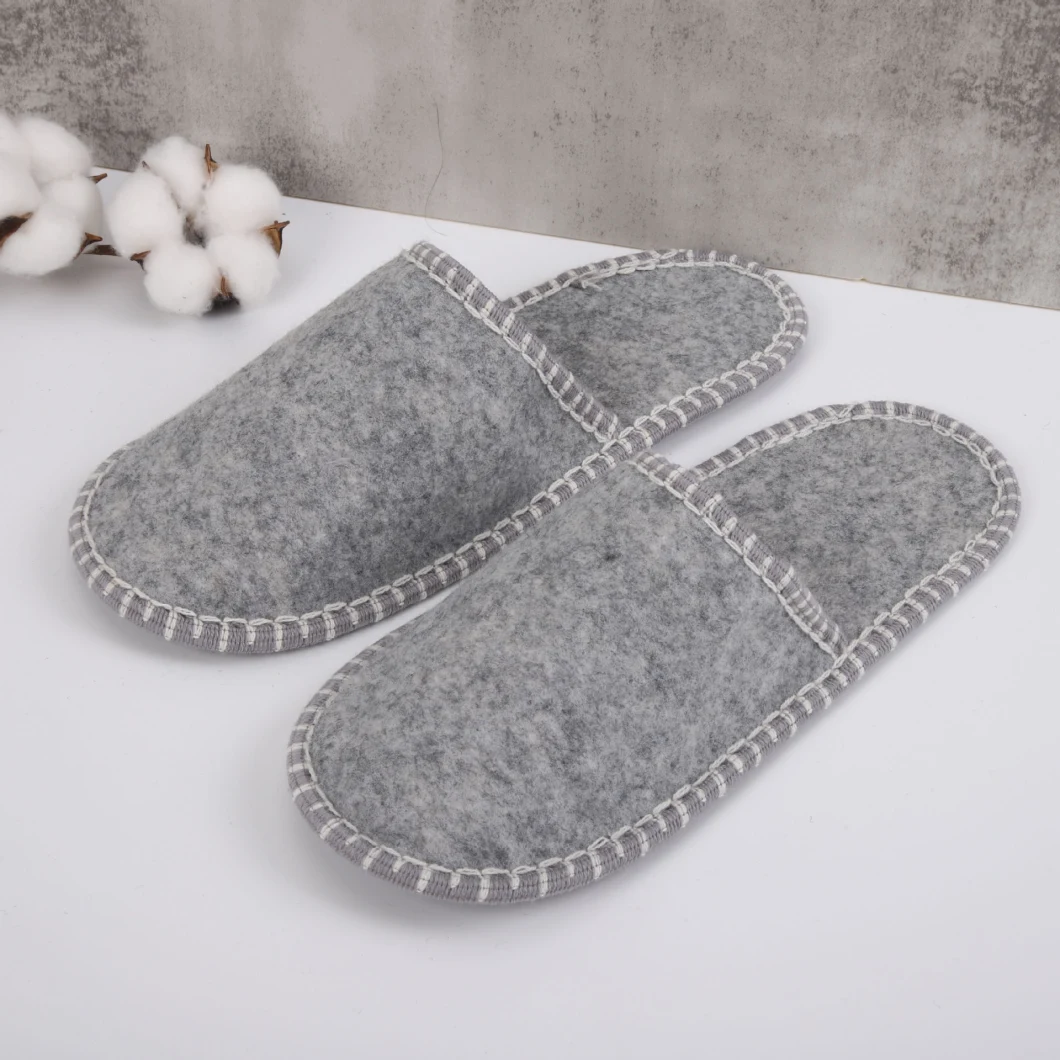 Wholesale New Arrival Home Simple Guest Indoor Felt Slipper Set Shoes for Family