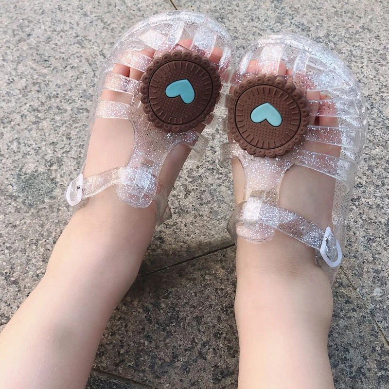Wholesale Kids Kids Baby Infant Summer Flat Biscuit Sandals Boys Girls Cute Jelly Shoes