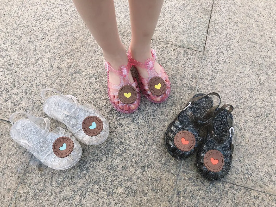 Wholesale Kids Kids Baby Infant Summer Flat Biscuit Sandals Boys Girls Cute Jelly Shoes