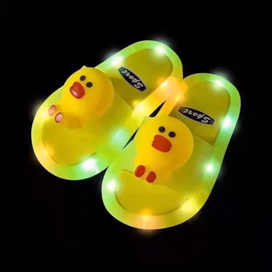 New Summer Children LED Slippers for Boys Girls Rainbow Sandals Kids Home Kids Slippers