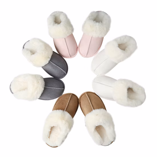 Santa Men Women Child Babies Fur Plush Toy Winter Warm Animal Slipper
