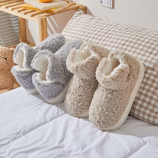Guaranteed Quality Warm Women′ S Home House Bedroom Cotton Slipper Short Fluff Boots